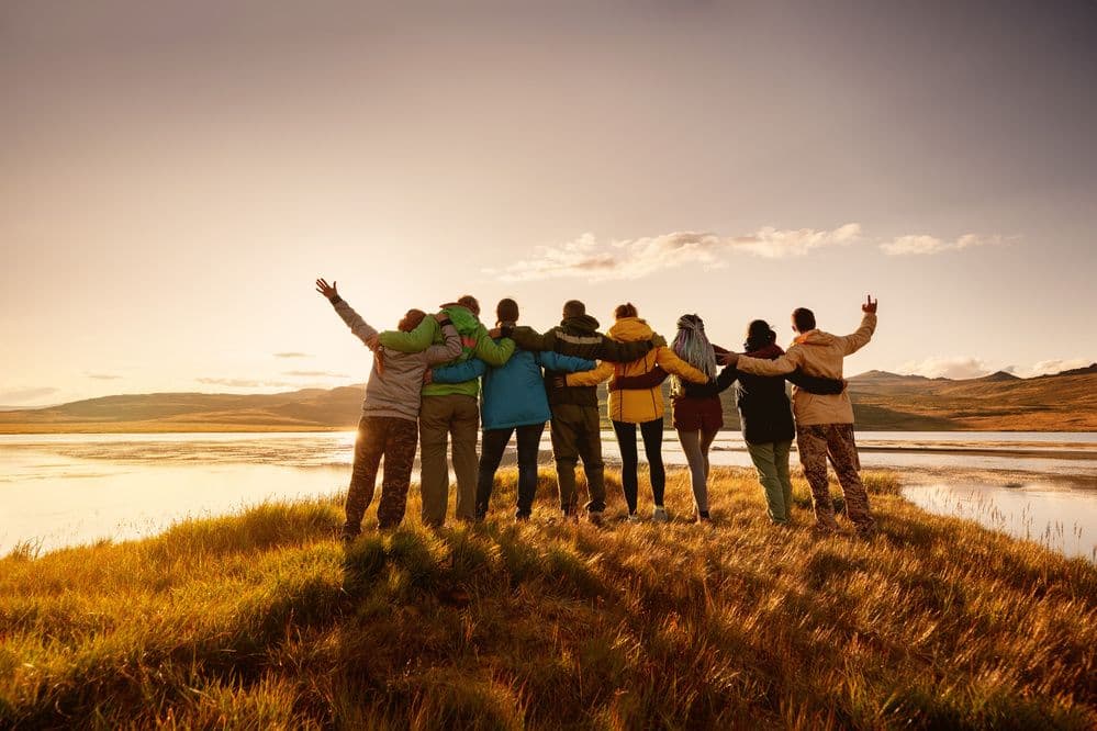 Community walking together in unity
